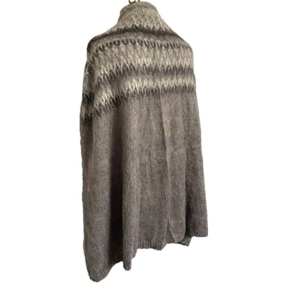 🛑 Anthropologie Elsamanda Fair Isle Mohair Sweater Cape - S/M 🇮🇹 - Picture 8 of 10